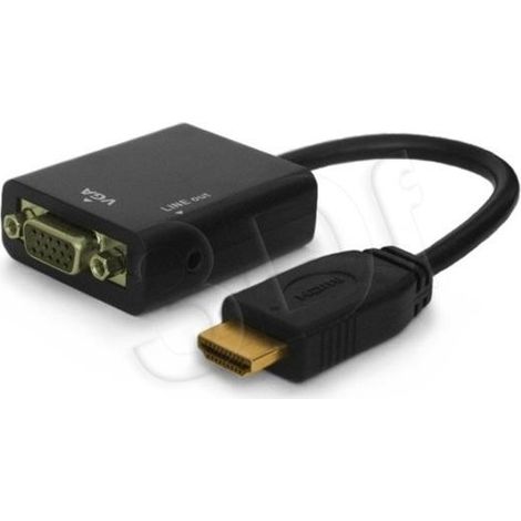 CL-23 adaptador de cable de vídeo 0,5 m VGA (D-Sub) HDMI tipo A (Estándar) Negro (1/2)