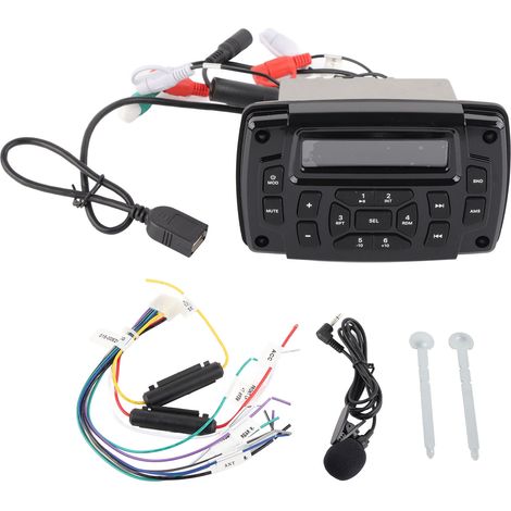 Enceinte marine Bluetooth 12V DC, lecteur MP3 stéréo étanche pour bateau, yacht, caravane et véhicule utilitaire - Audio résistant aux intempéries, son puissant pour navire et camping-car. (1/5)