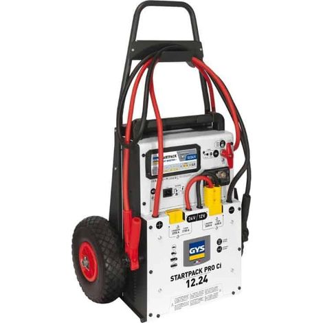 GYS – Démarreur autonome Startpack Pro 12.24 Ci – 1300A 12V / 1200A 24V – Chargeur intégré intelligent – Chariot de transport inclus