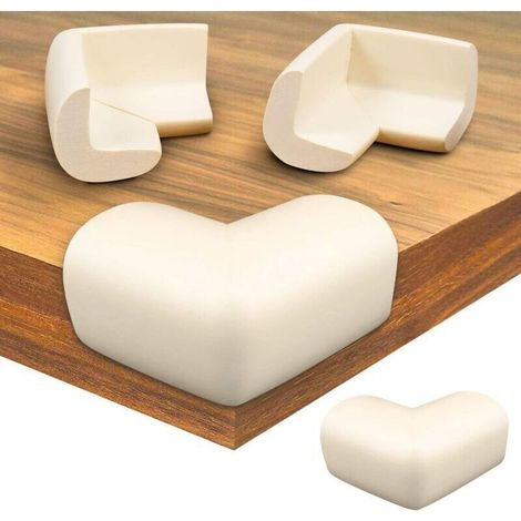 Set mit 8 Tischeckenschonern, weiche Schaumstoffecken für die Sicherheit von Babys, rechtwinklige, stoßdämpfende Eckenschoner mit starkem Klebstoff für Tische und alle scharfen Möbel (ohne (1/4)