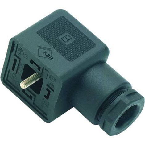 Connettore per elettrovalvole, struttura A serie 210 Nero Poli:2+PE 43-1700-004-03 binder Contenuto: 1 pz. (1/3)