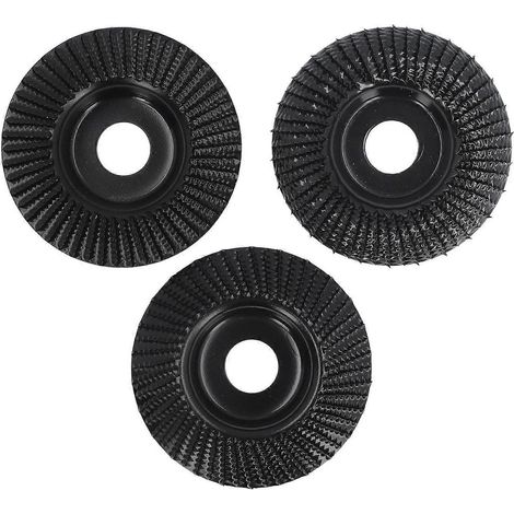 3-teiliges Set Holzbearbeitungsscheiben für Winkelschleifer, Kohlenstoffstahl, 100 mm Durchmesser, 22 mm Innendurchmesser (1/4)