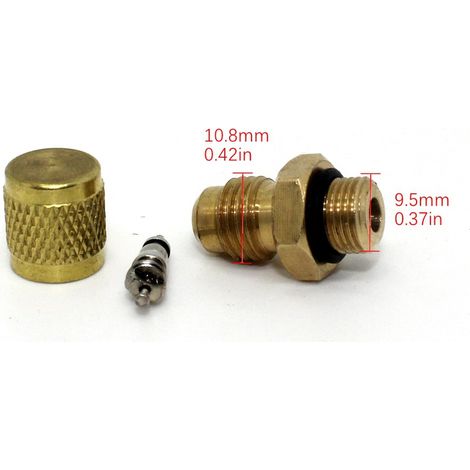 Compresseur de climatisation automobile universel 508 avec buse en cuivre, pompe à air 510, 507 modifié avec buse de charge de réfrigérant et noyau de valve. (1/3)