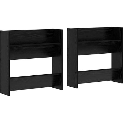 Maison Exclusive - Mobile per scarpe 2 pcs Rovere Nero 60 x 18 x 60 cm
