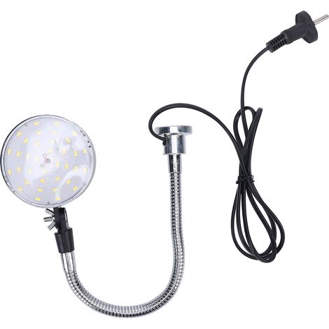 Decdeal Lumière LED pour Machine, 30cm, Flexible, col de cygne, Base magnétique, travail pour tour, établi, atelier, éclairage industriel, prise ue