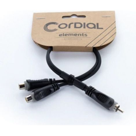 Cordial 14891 Klinke / Cinch Audio Y-Adapter [1x Cinch-Stecker - 2x Cinch-Buchse] 0.30 m Schwarz PVC (1/5)