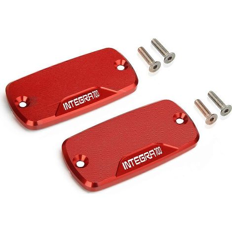 Aplicable a Accesorios para motocicletas Tapa del depósito de fluido de aluminio Cilindro de fluido de aceite PARA HONDA Integra 700 2012 2013 Integra700 (A rojo) (1/5)