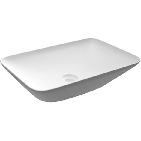 LAVABO DA APPOGGIO RETTANGOLARE (SENZA FORO) VARIANT 55X36 CM Bianco