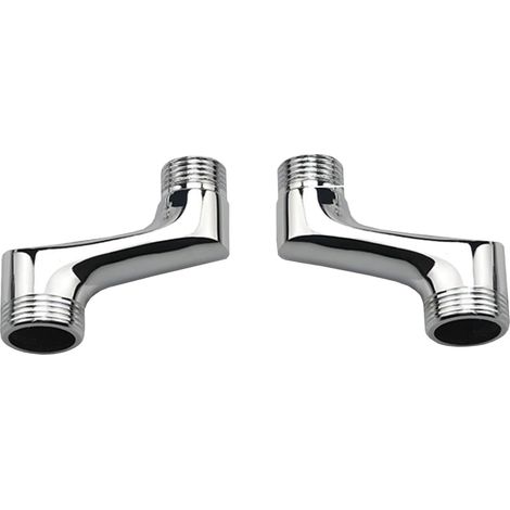 Rallonge orientable pour pommeau de douche – Lot de 2 – Laiton – 1/2" et 3/4" – Ajustable (1/5)