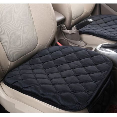 Coussin de voiture confortable, antidérapant et respirant pour 2 sièges avant noirs