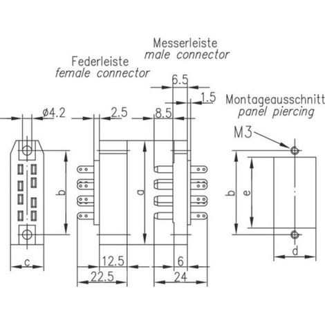 Connecteur Mâle - Raccord Électrique Industriel - Pour Câblage Fixe Et Mobile - 1 Pièce (1/3)