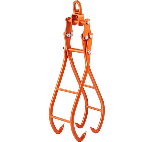 Mophorn Gancho para madera de 28 pulgadas, pinza para troncos de 4 garras, pinzas de elevación de acero giratorias, diseño de garras de águila, capacidad de 2205 lb