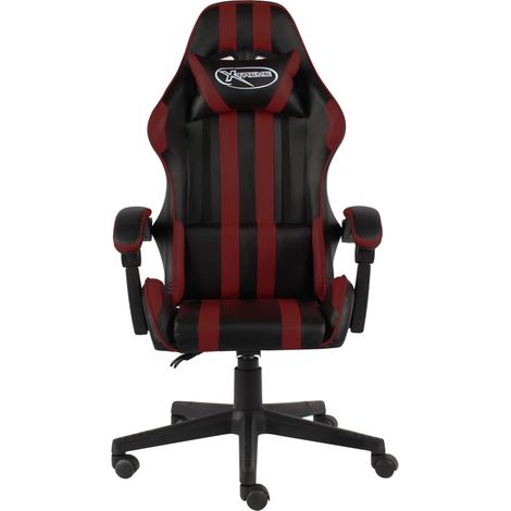 Maison Exclusive - Gaming-Stuhl Schwarz und Weinrot Kunstleder