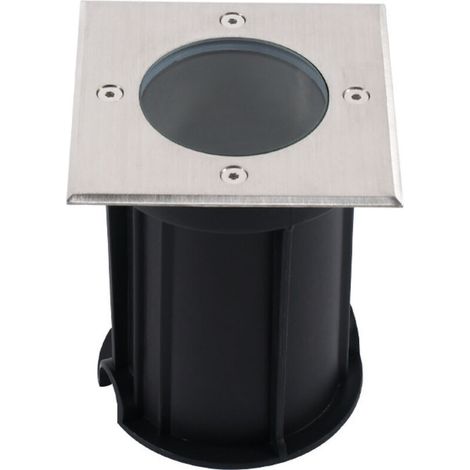 Spot Exterieur Led Etanche IP65, Spot Encastrable Exterieur Ampoule GU10 6W 220V 2800K Blanc Chaud, Spot Terrasse Exterieur Encastrable Carré pour Jardin Chemin Parc Cour, Acier inoxydable [Classe éne