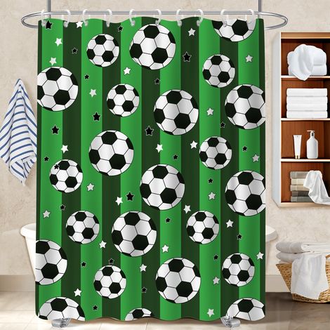 Rideau de douche 180x180 avec 12 œillets rideau imperméable pour une petite salle de bain (1/5)