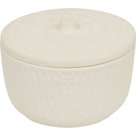 Scatola decorativa sien d15,5cm in ceramica bianca - Atmosphera créateur d'intérieur (1/4)