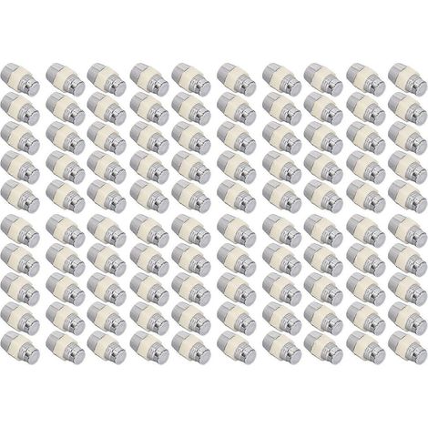 100er-Set LED-Halter 5 mm Kunststoff Leuchtdioden Panelmontage Clip Zubehörset Silber