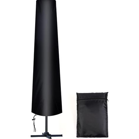 Housse Parasol Droit Ø 300 cm, 210D Oxford Housse de Protection pour Parasol avec Sac de Rangement, Résistant aux Intempéries, aux UV, à la Neige (1/5)
