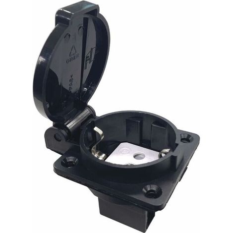 Prise européenne étanche IP44 pour Prise de Type E/F, 16 A, Prise Industrielle Allemande/française étanche à la poussière avec Couvercle pour onduleur de Voiture, climatiseur, équipement électrique