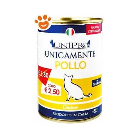 Unipro Cat Unicamente Adult Pollo - Lattina 400 Gr -