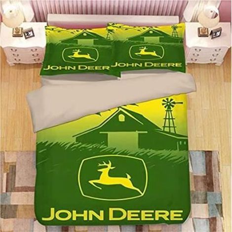 Parure de Lit Enfant 3pcs- Housse de Couette (140x200) + Taies d'oreiller (50x75x2) - WOVTE vert