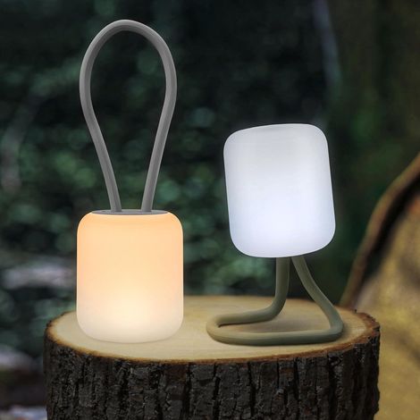 Lampe de camping, lampe d'extérieur portable pour la suspension, debout et installation, lampe de camping chaude ou blanche(Vert) (1/5)
