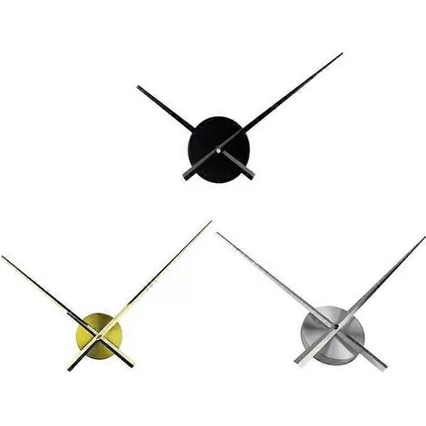 Horloge murale moderne à grandes aiguilles, mécanisme silencieux à monter soi-même, idéale pour le salon ou la maison. (1/4)