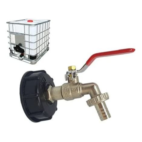 IBC tote Tank s60x6 à adaptateur en laiton 1,27 cm tuyau de jardin raccord de tuyau de réservoir à vis grossière (1/5)