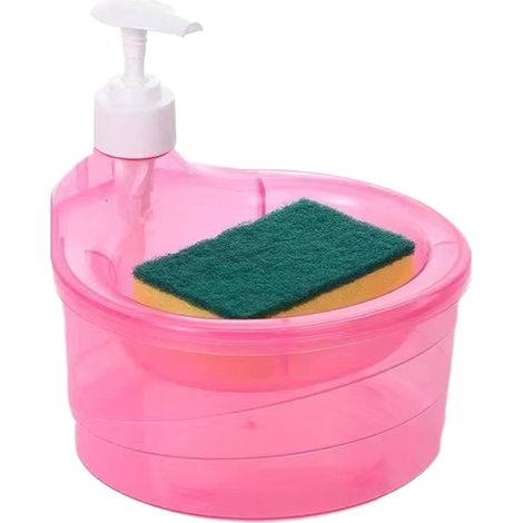 Distributeur De Savon Vaisselle Multifonction et gain de place lisse et Bol distributeur de savon pour la vaisselle domestique ménager Support Lisse Grande Capacité Multifonction (1/5)
