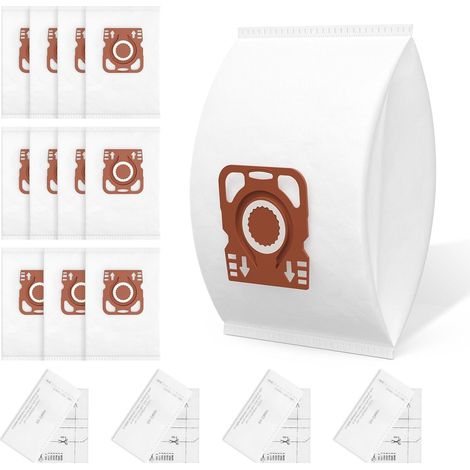 Lot de 12 sacs aspirateurs HyClean Air TU/CO compatibles avec les aspirateurs Miele Guard séries L1, M1 et S1, 12 sacs aspirateurs, 4 filtres d'échappement pour le nettoyage de l'air (1/5)