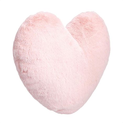 Coussin décoratif en forme de cœur rose pivoine, 46 x 36 cm (1/4)