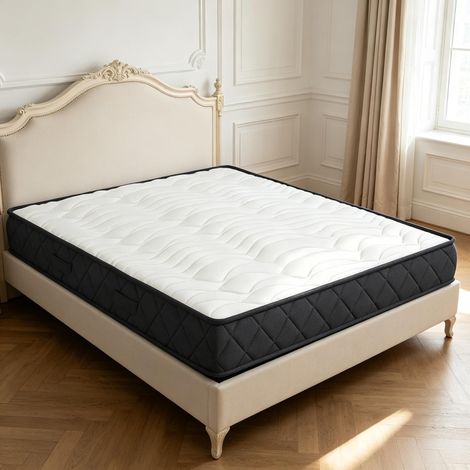 Matelas 140 x 190 cm, matelas 2 personnes, mousse à mémoire de forme moulée, 20 cm d'épaisseur (uniquement avec 1 matelas) (1/4)