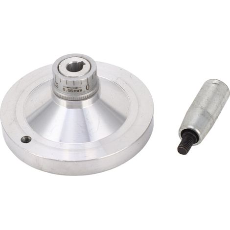 Volant de manivelle en alliage d'aluminium, échelle 0-1mm, diamètre 80mm avec tige pour modèles 210, 8x16, 220x400, 220x600, 220x750 (1/5)