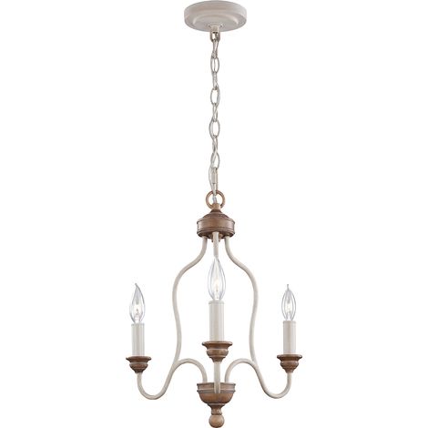 Elstead Hartsville - Lampadario 3 Luci Finitura Beachwood, E14 (1/5)