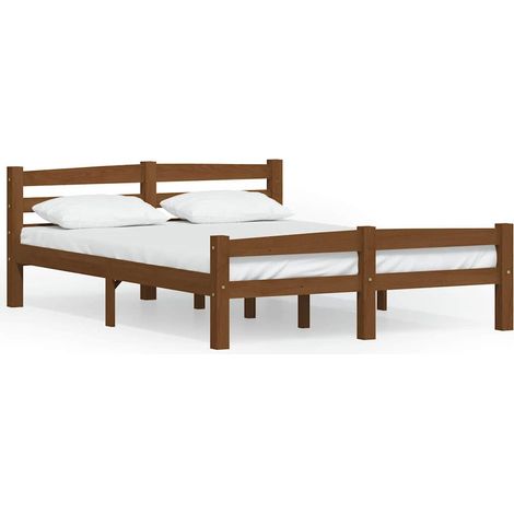 Maison Exclusive - Giroletto senza Materaso Ambrato in Legno di Pino 120x200 cm (1/5)