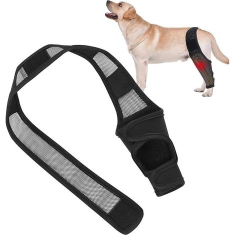 Pansement Chien Anti Lechage, pour Les Jambes Avant et Arrière Bandage Chien, Noir, Autocollant Réglable Manchon de Protection Anti Léchage, pour Protection du Coude, Support
