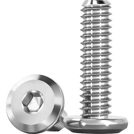 Vis à tête plate Inox A2 M4 x 20 mm Lot de 20 pièces Vis à empreinte hexagonale Pour Meubles Métal Bois Extérieur (1/5)
