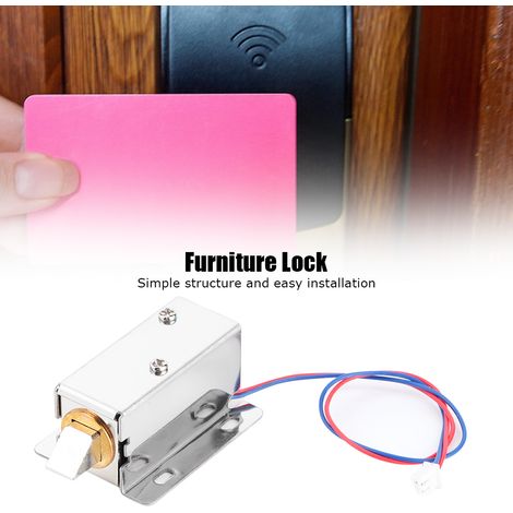 Serrure électromagnétique miniature 12 V CC pour tiroir de meuble ou boîte de rangement (1/5)