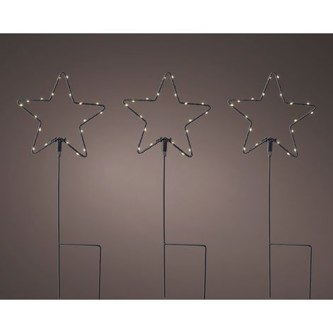 Estaca microled en forma de estrellas para exterior ø15 x 42,5 cm (1/2)