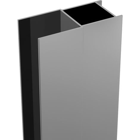 Profilo di compensazione rettangolare in alluminio cromato per box doccia linea Neos (1/2)