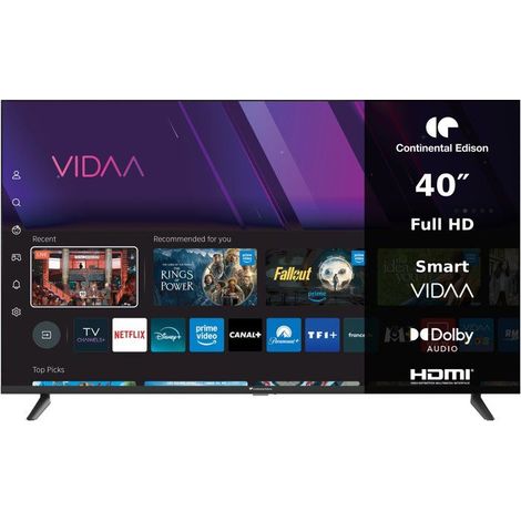 CONTINENTAL EDISON - CELED40SVFH26B7 - TV LED FHD 40“ (102 cm) - 3xHDMI, 2xUSB - schwarz (1/5)