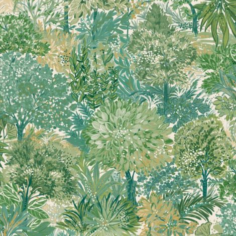 Grandeco Blossom Tree Green Wallpaper Vibrant Botanical Paste The Wall Vinyl (1/4)