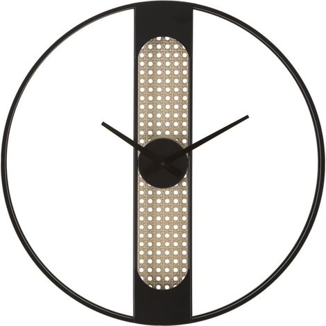 Orologio da parete Ribby in ferro nero e avorio stile boho