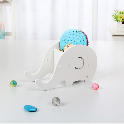 Organisateur de bureau porte-stylos éléphant mignon, support de rangement décoratif pour accessoires de bureau (1/3)