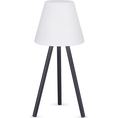 Paco Home Stehlampe In- und Outdoor Tischlampe Akku Garten Terasse Aufladbar RGB Weiß, Tischleuchte 3 (Akku)