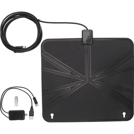 Antenne TV numérique HD 4K 1080P, ultra-plate, 160 km, intérieure, avec amplificateur de signal pour NextGen TV. (1/5)