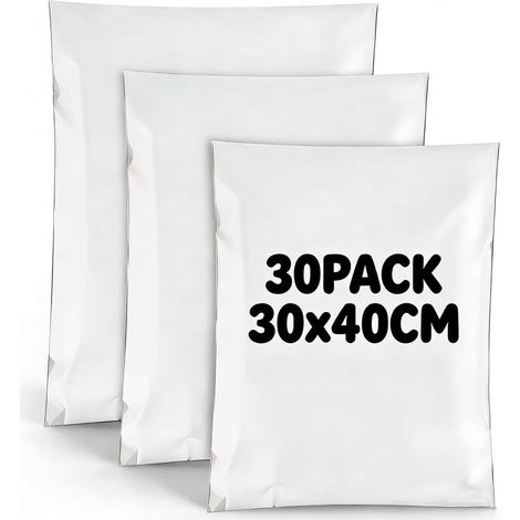 Sacs d'emballage (Blanc, 30PCS-30x40cm) (1/5)
