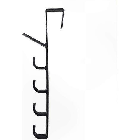 Suspension verticale 5 niveaux pour porte, crochets multifonctions pour vêtements, chapeaux, sacs à main et écharpes, organiseur d'armoire en plastique robuste, rangement mural sans perçage (1/4)