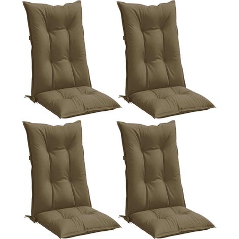 Maison Exclusive - Hochlehner-Auflagen 4 Stk. Melange Taupe 120x5 (1/5)