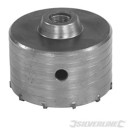 Fresa carotatrice a tazza per muri in TCT e acciaio robusto Silverline 595769-115 mm